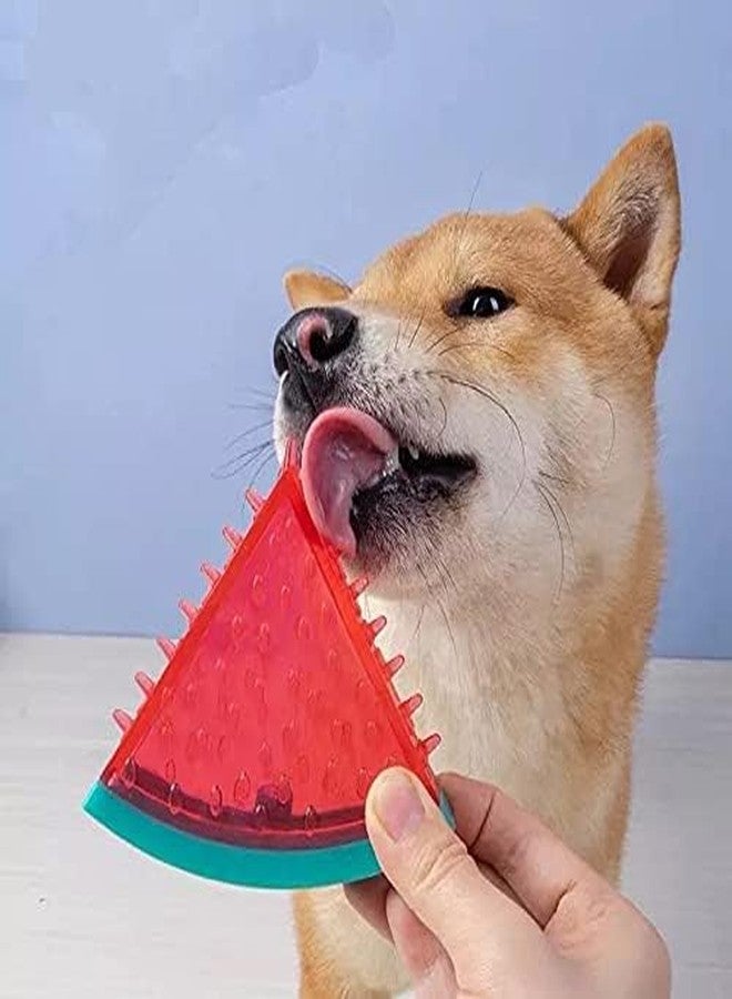 KittuPet Watermelon Shaped Fruit Chew Squeaky Dog Toy | Spikes Texture for Improving Teeth + Gums Health | Squeaker Inside | Durable Pet Toy | Play, Fetch, Chew - Image 5